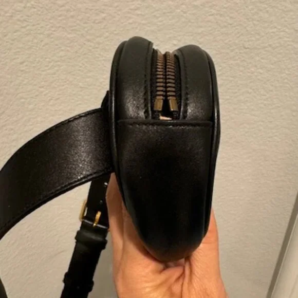 Black Quilted Leather Crossbody Bag - Picture 15 of 16